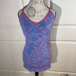 Climawear Blue and Pink Workout Tank Top Large